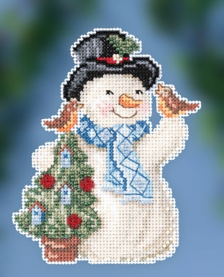 Mill Hill Jim Shore Feathered Friends Snowman Cross Stitch JS202012