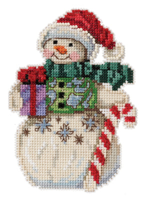 Mill Hill Jim Shore Snowman with Candy Cane Cross Stitch Kit JS202116