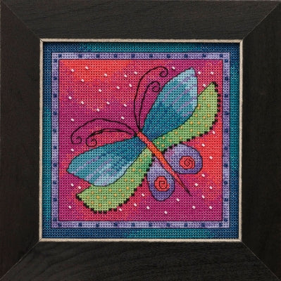 Mill Hill Laurel Burch Dragonfly Fuchsia Cross Stitch Kit LB14-1913