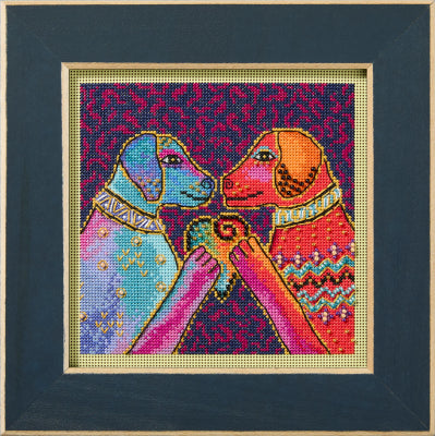 Mill Hill Laurel Burch Heartfelt Dogs Cross Stitch Kit LB14-2512