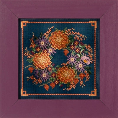 Mill Hill Mum Wreath Cross Stitch Kit 2018 Buttons & Beads MH141824