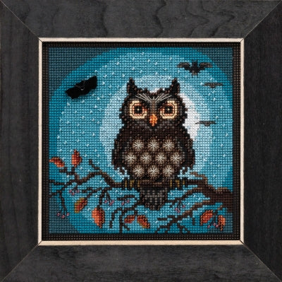 Mill Hill Midnight Owl Cross Stitch Kit 2019 Buttons & Beads MH141922