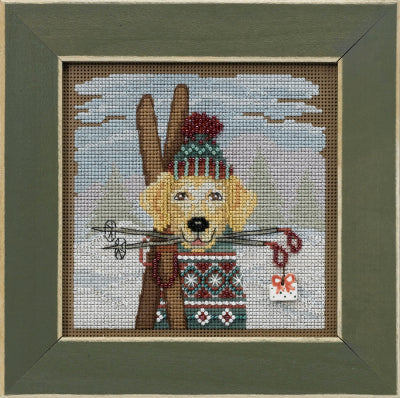 Mill Hill Ski Dog Cross Stitch Kit Buttons & Beads MH142234