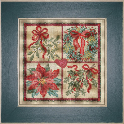 Mill Hill Winter Greens Cross Stitch Kit Buttons & Beads MH142333
