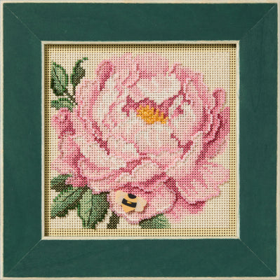 Mill Hill Peony Cross Stitch Kit Buttons & Beads MH142511