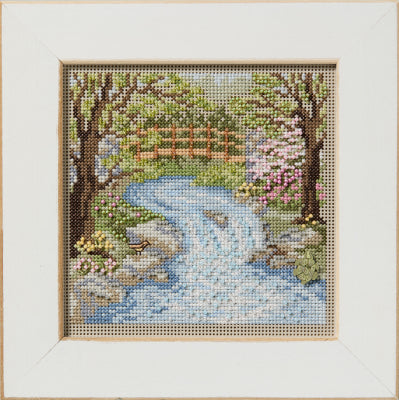 Mill Hill Waterfall Cross Stitch Kit Buttons & Beads MH142515