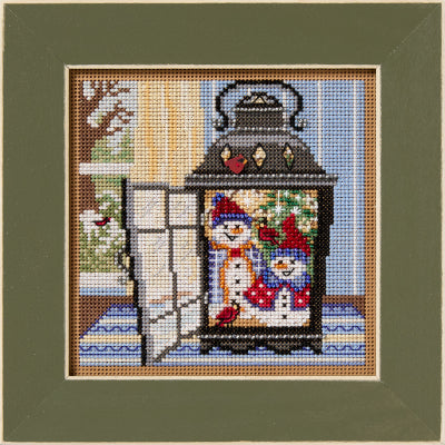 Mill Hill Snowman Lantern Cross Stitch Kit Buttons & Beads MH142536