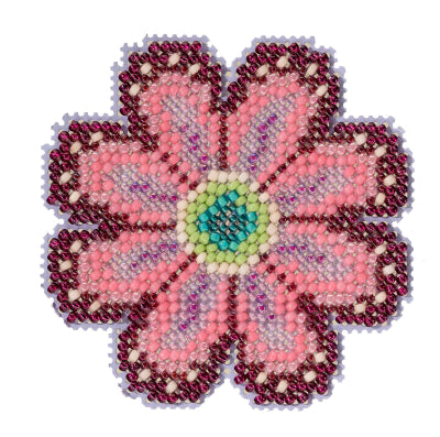 Mill Hill Springtime Pink Flower Beaded Cross Stitch Kit MH21-2211