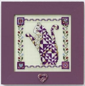 Mill Hill Jim Shore Quilted Cats Cross Stitch Kit - Petunia JS14-8403