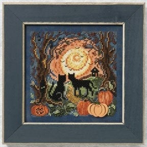 Mill Hill Moonlit Kitties Cross Stitch Kit 2011 Buttons & Beads MH141206
