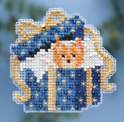 Mill Hill Winter Holiday Ornaments - Cat in the Box Cross Stitch Kit MH18-4302