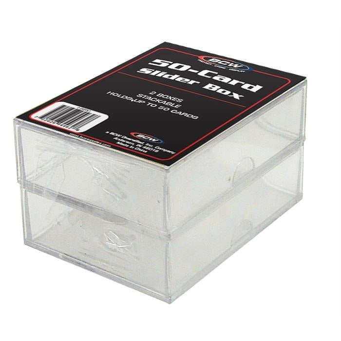 BCW 2-piece Slider Box - 50 count - Trading Card Sleeves & Screwdowns - Hobby Master - hobbymasterstore
