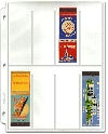 8-Pocket Tall Protective Pages - Tickets - Hobby Master - hobbymasterstore