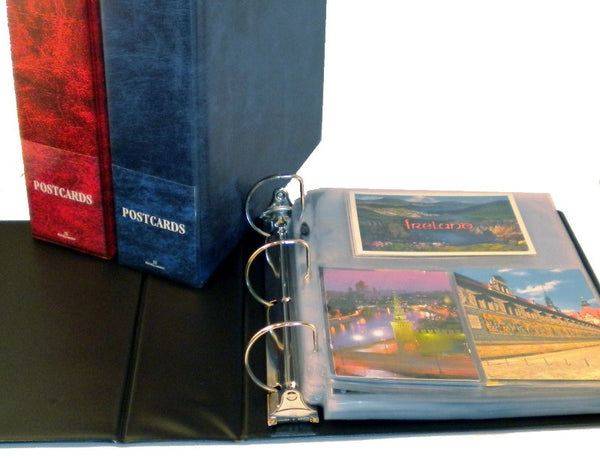 Postcard Album, Trim Classic Style (Blue) by Hobbymaster holds your post  card collection, expandable 