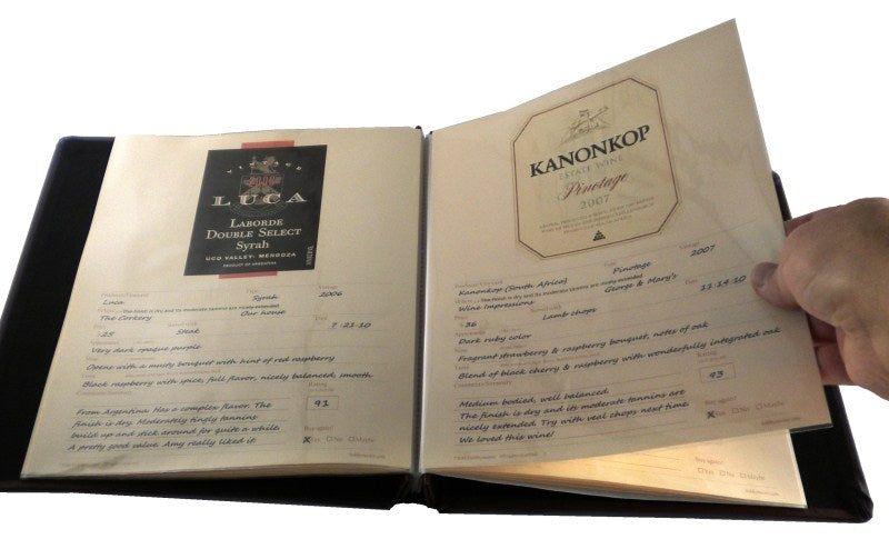 Cellar Notes Leather Wine Label and Tasting Journal - Wine Journals - Hobby Master - hobbymasterstore