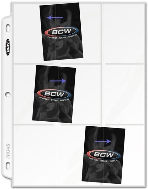 9-Pocket Side-Loading Pages - Trading Card Pages - Hobby Master - hobbymasterstore