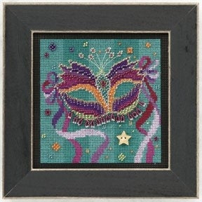 Mill Hill Purple Mask Cross Stitch Kit 2011 Buttons & Beads MH141102
