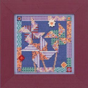 Mill Hill Pinwheels Cross Stitch Kit 2014 Buttons & Beads MH144102