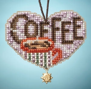Mill Hill Love Coffee Charmed Ornament Cross Stitch Kit MH163102