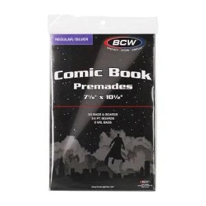 Premade Silver Comic Bag & Board sets