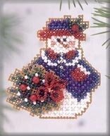 Mill Hill Holiday Pin - Wintertime Snowlady H112