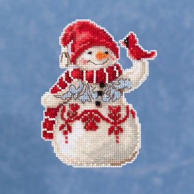 Mill Hill 2019 Jim Shore Snowman with Cardinal Cross Stitch Kit JS201914