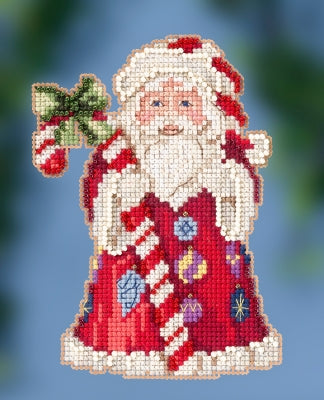 Mill Hill Jim Shore Candy Cane Santa Cross Stitch Kit JS202016