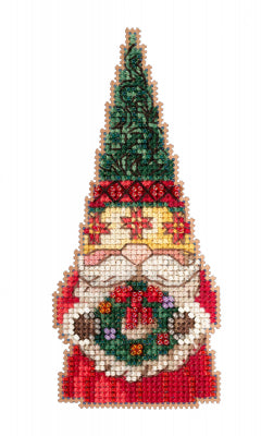 Mill Hill 2022 Jim Shore Gnome with Wreath Cross Stitch Kit  JS202212