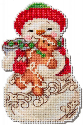 Mill Hill Jim Shore Snowman with Gingerbread Cross Stitch JS202415