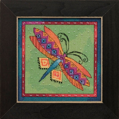 Mill Hill Laurel Burch Dragonfly Lime Cross Stitch Kit LB14-1915