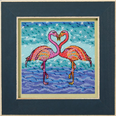 Mill Hill Laurel Burch Flowering Flamingos Cross Stitch Kit LB14-2514