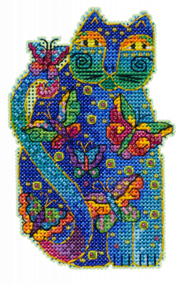 Mill Hill Laurel Burch Flutterbye Cat Cross Stitch Kit LB202413