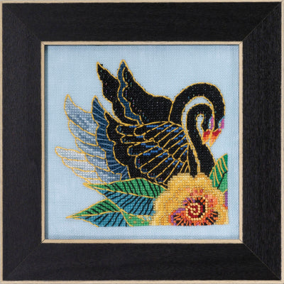 Mill Hill Laurel Burch Black Swans Cross Stitch Kit LB202311