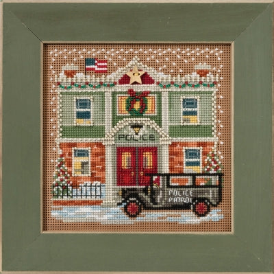 Mill Hill Police Station Cross Stitch Kit 2017 Buttons & Beads MH141732