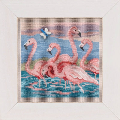 Mill Hill Flamingos Cross Stitch Kit 2019 Buttons & Beads MH141916