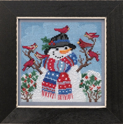 Mill Hill Winter Welcom Cross Stitch Kit Buttons & Beads MH141931