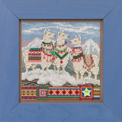 Mill Hill Fa La La Llamas Cross Stitch Kit 2019 Buttons & Beads MH141935