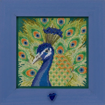 Mill Hill Proud Peacock Cross Stitch Kit 2020 Buttons & Beads MH142016