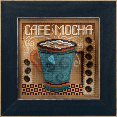 Mill Hill Cafe Mocha Cross Stitch Kit Buttons & Beads MH142026