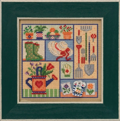 Mill Hill Garden Sampler Cross Stitch Kit Buttons & Beads Spring MH14-2113