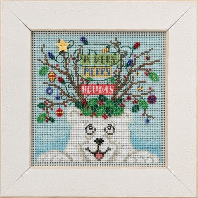 Mill Hill Beary Merry Christmas Cross Stitch Kit 2021 Buttons & Beads MH142132