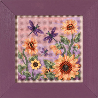 Mill Hill Sunflower Garden Cross Stitch Kit Buttons & Beads MH142221