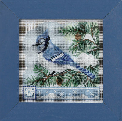 Mill Hill Blue Jay Cross Stitch Kit Buttons & Beads MH142233