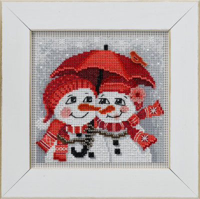 Mill Hill Snow Love Cross Stitch Kit Buttons & Beads MH142235