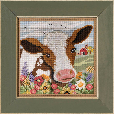 Mill Hill Spotted Cow Cross Stitch Kit Buttons & Beads MH142321