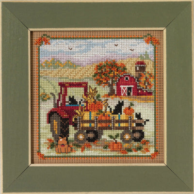 Mill Hill Hay Ride Cross Stitch Kit Buttons & Beads MH142325