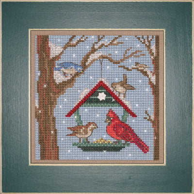 Mill Hill Bird Feeder Cross Stitch Kit Buttons & Beads MH142332