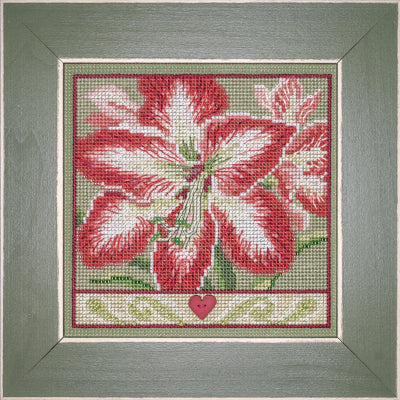 Mill Hill Amaryllis Cross Stitch Kit Buttons & Beads MH142335