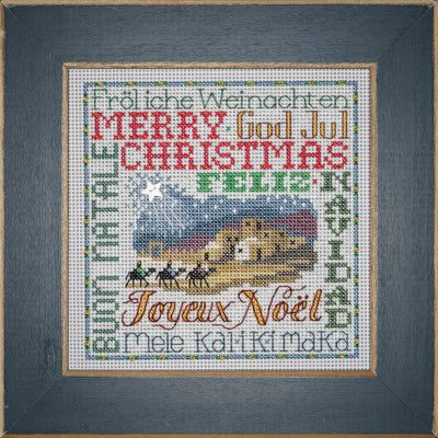 Mill Hill Christmas Greeting Cross Stitch Kit Buttons & Beads MH142336