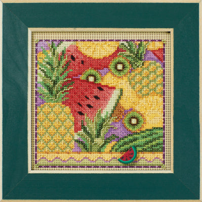 Mill Hill Summer Fruit Cross Stitch Kit Buttons & Beads MH142413